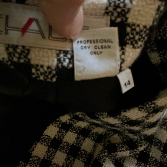 Vtg 90s Chaus Sparkly Houndstooth blazer - Picture 3 of 13